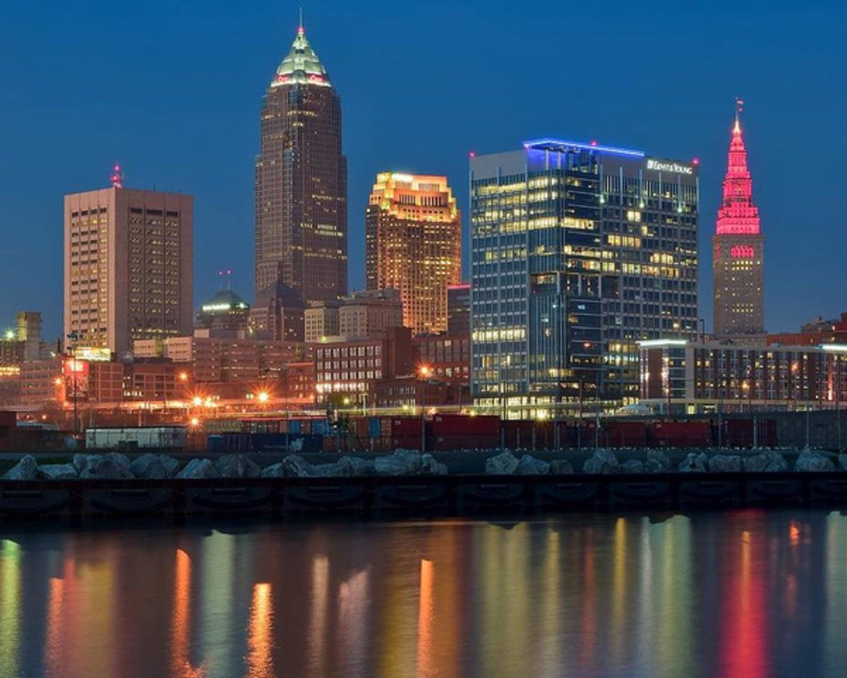 Bright Lights In Cleveland - Poster | Canvas Wall Art Print
