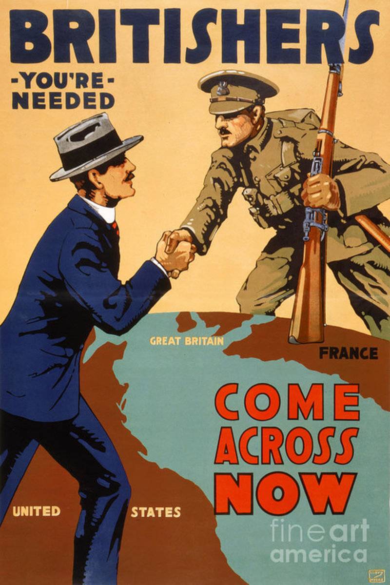 Britishers You'Re Needed Vintage - Poster | Canvas Wall Art Print