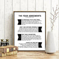The Four Agreements Printable Quotes, Don Miguel Ruiz, Motivational Art, Inspirational Art, Book Quote Gift - Poster | Canvas Wall Art Print