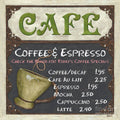 Cafe Chalkboard - Poster | Canvas Wall Art Print