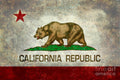 California Republic State Flag Retro Style - Poster | Canvas Wall Art Print