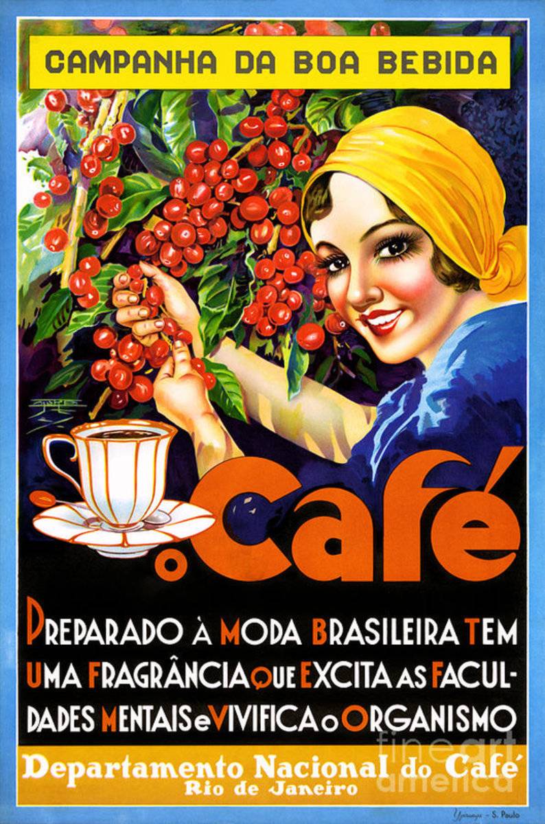 Campanha Da Boa Bebida Coffee Vintage Ad - Poster | Canvas Wall Art Print