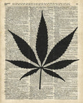 Cannabis Plant Stencil - Poster | Canvas Wall Art Print