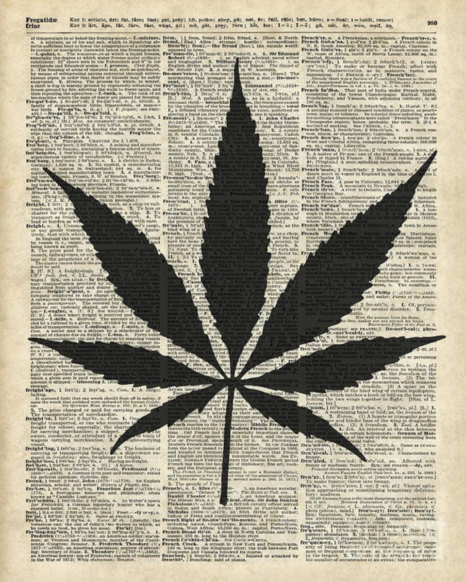 Cannabis Plant Stencil - Poster | Canvas Wall Art Print