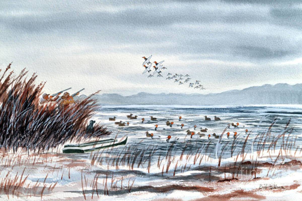 Canvasback Duck Hunting - Poster | Canvas Wall Art Print