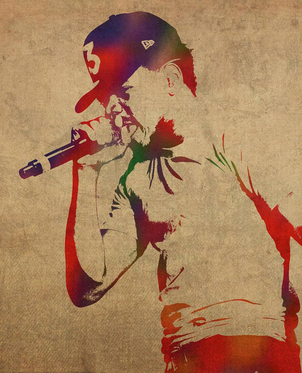 Chance The Rapper Watercolor Portrait - Rapper - Poster | Canvas Wall Art Print