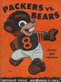 Chicago Bears Vintage Program 6 - Poster | Canvas Wall Art Print
