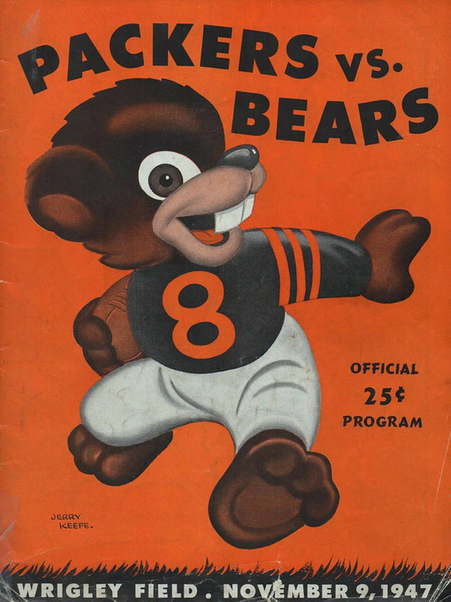 Chicago Bears Vintage Program 6 - Poster | Canvas Wall Art Print