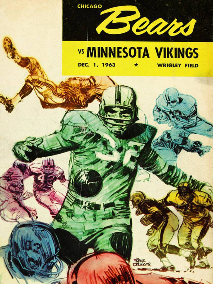 Chicago Bears Vintage Program 7 - Poster | Canvas Wall Art Print