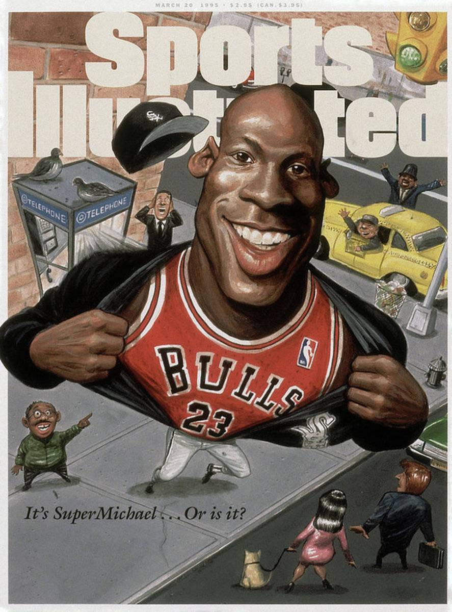 Chicago Bulls Michael Jordan Its Supermichael . . . Or Is It Sports Illustrated Cover - Poster | Canvas Wall Art Print