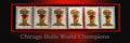 Chicago Bulls World Champions Banners - Poster | Canvas Wall Art Print