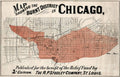 Chicago Map From 1871 After Fire Restored - Poster | Canvas Wall Art Print