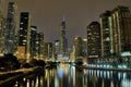 Chicago Night River View - Poster | Canvas Wall Art Print