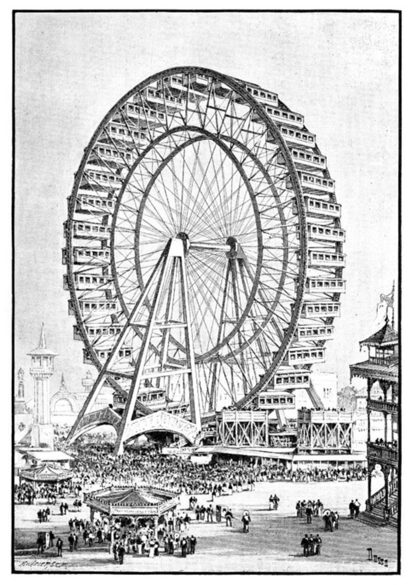 Chicago World Fair Ferris Wheel, 1893 - Poster | Canvas Wall Art Print