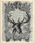 Christmas Stag - Poster | Canvas Wall Art Print