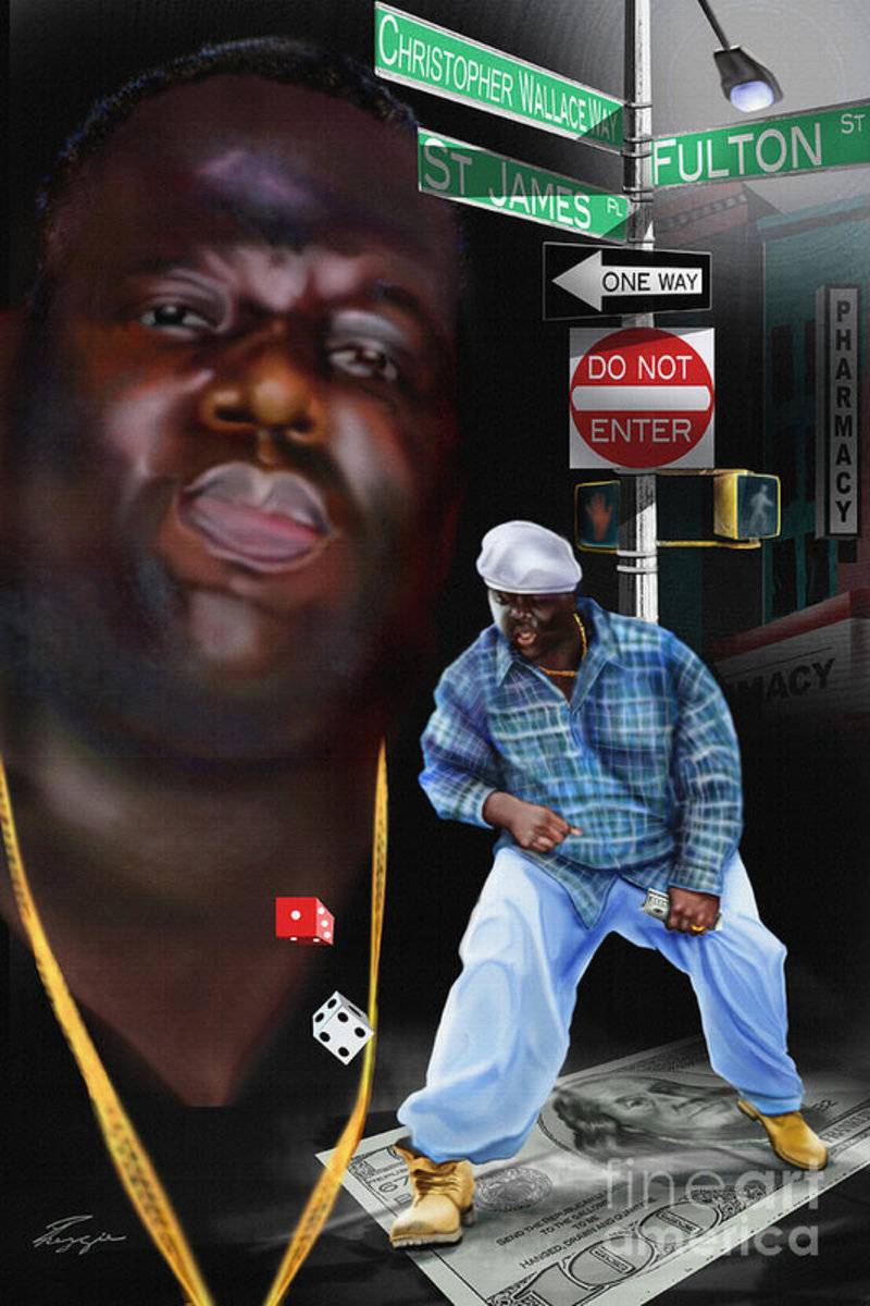 Christopher Wallace Way - Biggie - Rapper - Poster | Canvas Wall Art Print