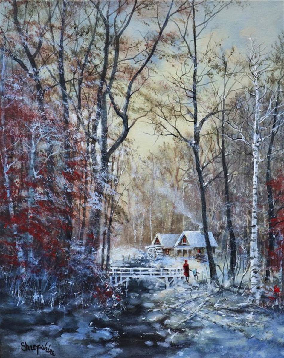 Classic Snow Scene - Poster | Canvas Wall Art Print
