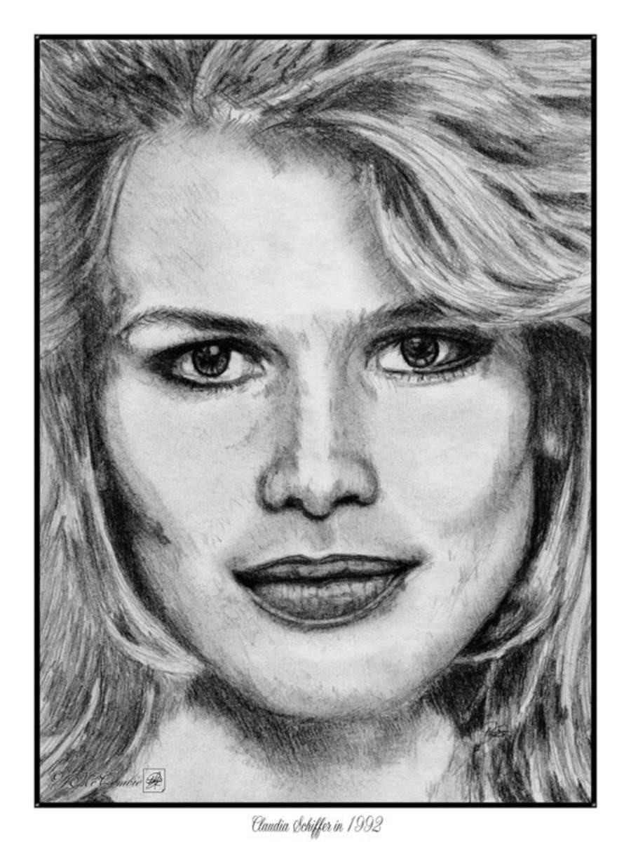 Claudia Schiffer In 1992 - Poster | Canvas Wall Art Print