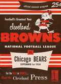 Cleveland Browns Vintage Program 5 - Poster | Canvas Wall Art Print