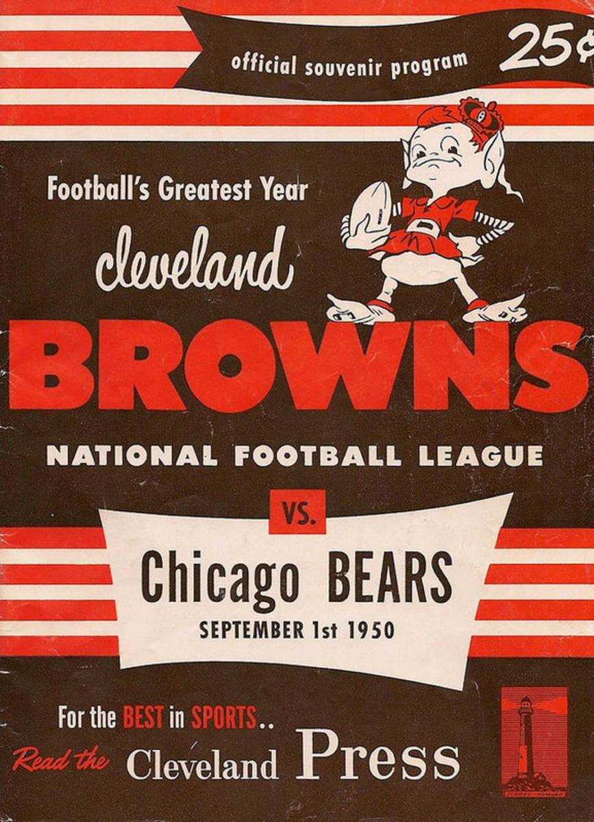 Cleveland Browns Vintage Program 5 - Poster | Canvas Wall Art Print