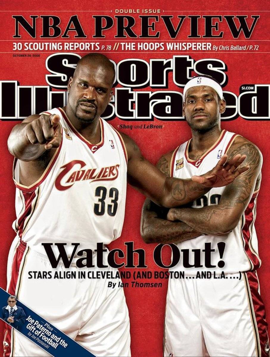 Cleveland Cavaliers Shaquille Oneal And Lebron James Sports Illustrated Cover - Poster | Canvas Wall Art Print