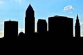 Cleveland Silhouetted - Poster | Canvas Wall Art Print