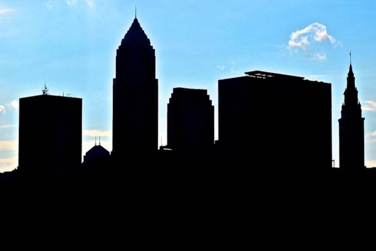 Cleveland Silhouetted - Poster | Canvas Wall Art Print