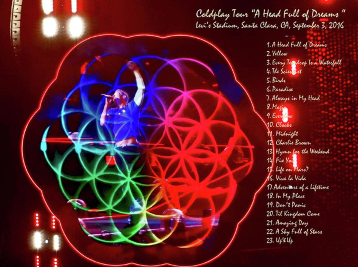 Coldplay - A Head Full Of Dreams Tour 2016 - At Santa Clara Ca - Poster | Canvas Wall Art Print