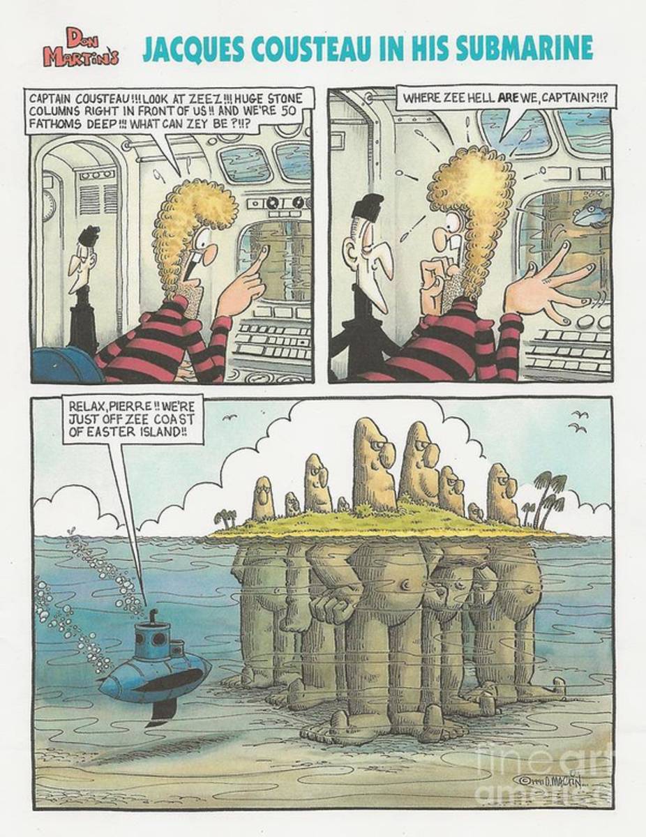 Cousteau In His Submarine - Poster | Canvas Wall Art Print