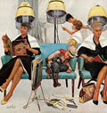 Cowboy Asleep In Beauty Salon - Poster | Canvas Wall Art Print