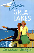 Cruise The Great Lakes Vintage Travel - Poster | Canvas Wall Art Print