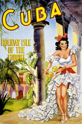 Cuba Holiday Isle Of The Tropics Vintage - Poster | Canvas Wall Art Print