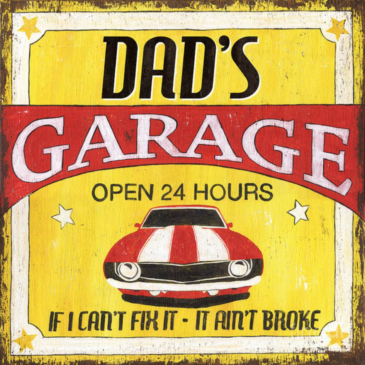 Dad'S Garage - Poster | Canvas Wall Art Print
