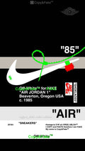 Nike Aj1 X Off-White Wallpaper - Poster | Canvas Wall Art Print