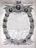 Declaration Of Independence 1819 Partially Restored - Poster | Canvas Wall Art Print