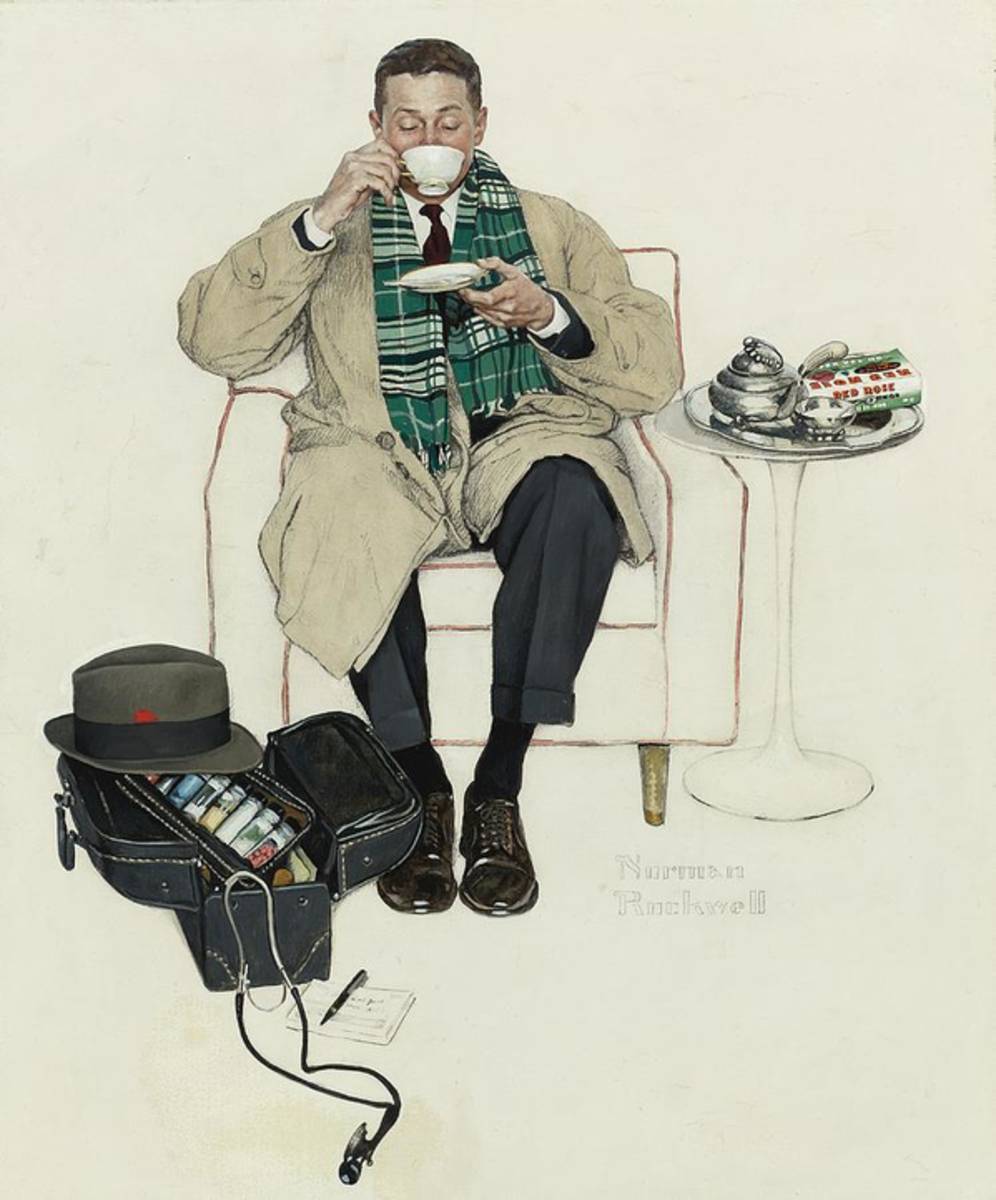 Doctor Relaxing With Tea - Poster | Canvas Wall Art Print