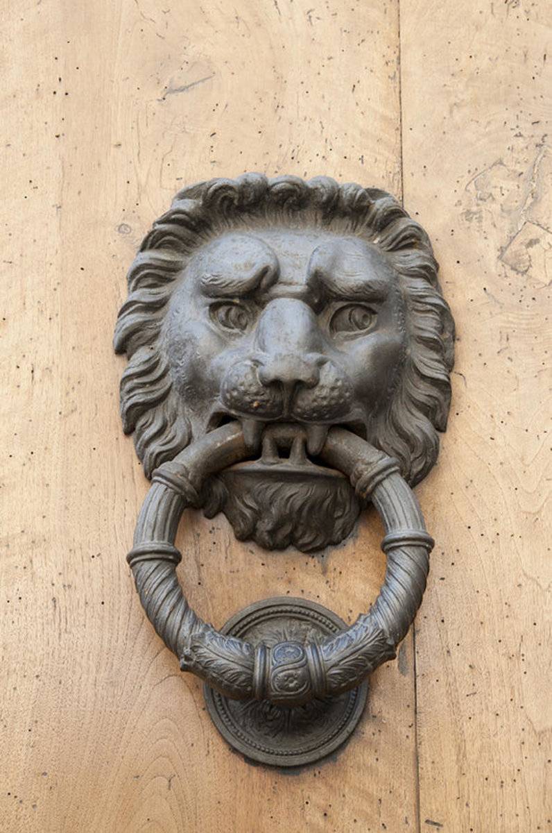 Door Knocker - Metal Lion Head - Rapper - Poster | Canvas Wall Art Print