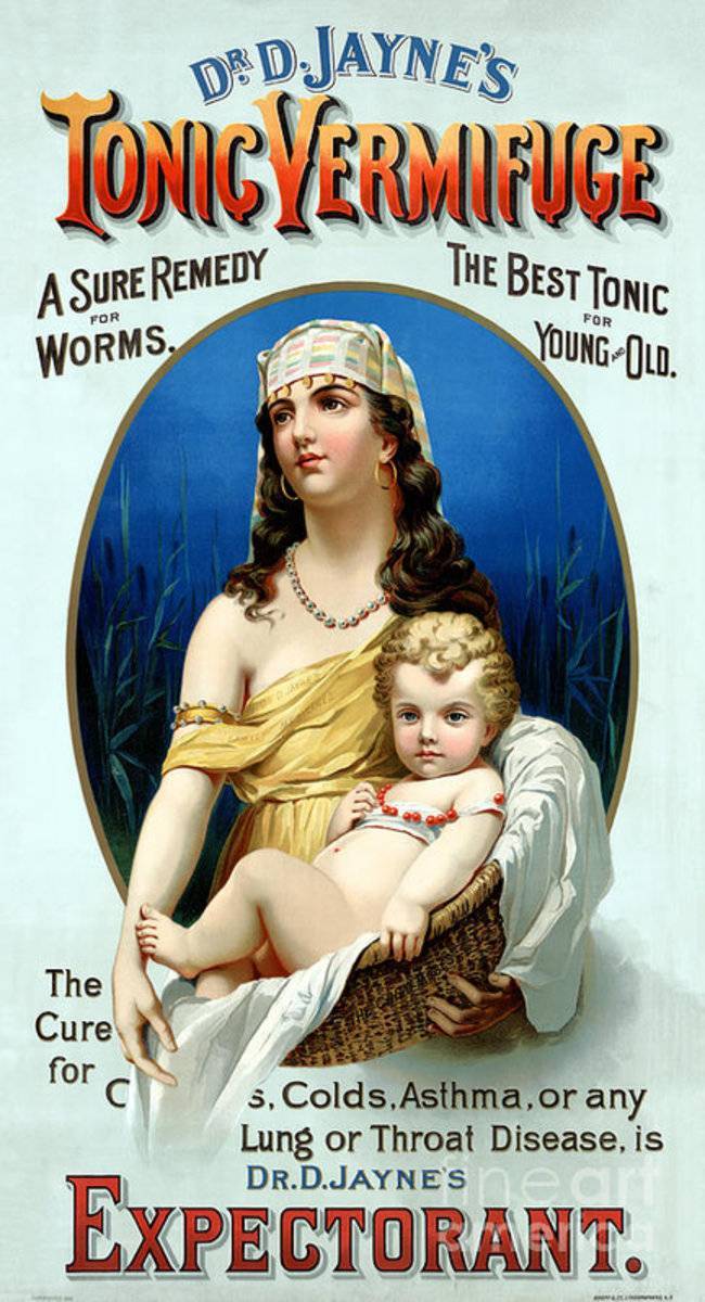 Dr. D. Jayne'S Tonic Vermifuge Vintage - Poster | Canvas Wall Art Print