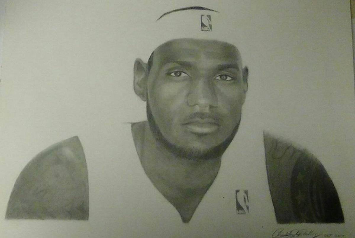 Drawing Lebron James - Poster | Canvas Wall Art Print