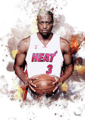 Dwayne Wade, Miami Heat - Poster | Canvas Wall Art Print