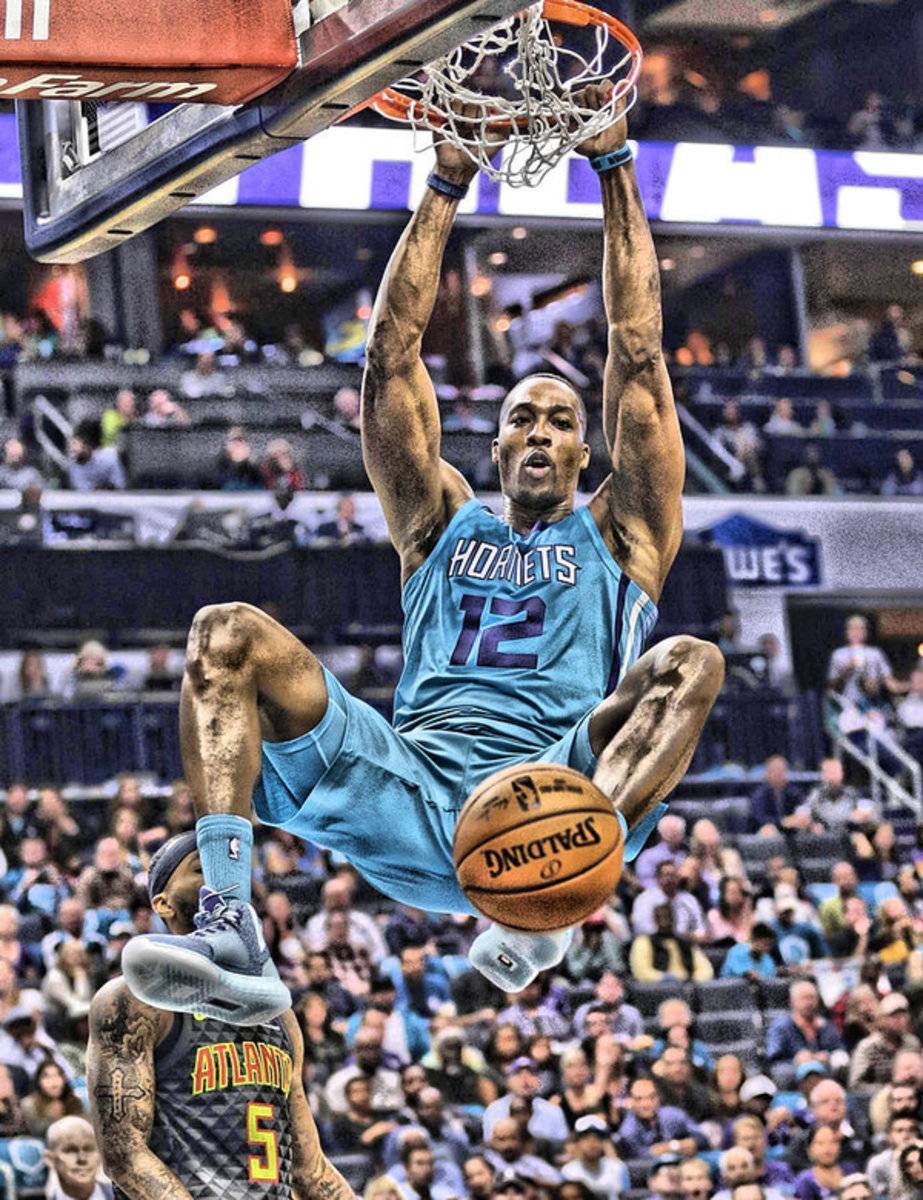 Dwight Howard Charlotte Hornets Player Art 1 - Poster | Canvas Wall Art Print