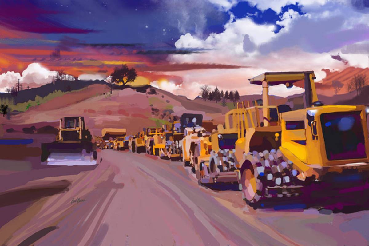 Earthmover Dawn - Poster | Canvas Wall Art Print