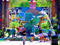 Elephant Fountain At Audubon Zoo New Orleans - Poster | Canvas Wall Art Print