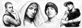 Eminem Art Drawing Sketch - Rapper - Poster | Canvas Wall Art Print