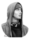 Eminem Marshall Mathers Drawing - Rapper - Poster | Canvas Wall Art Print