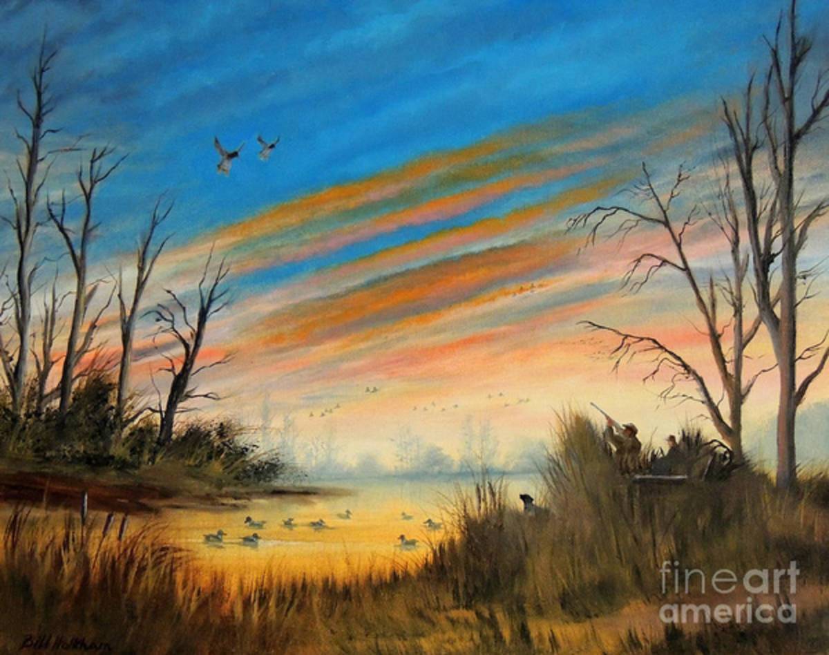 Evening Duck Hunt - Poster | Canvas Wall Art Print