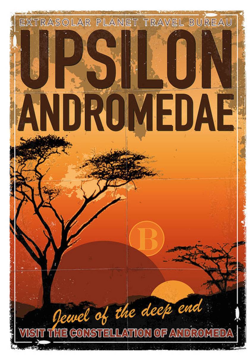 Exoplanet 06 Travel Upsilon Andromedae 4 - Poster | Canvas Wall Art Print