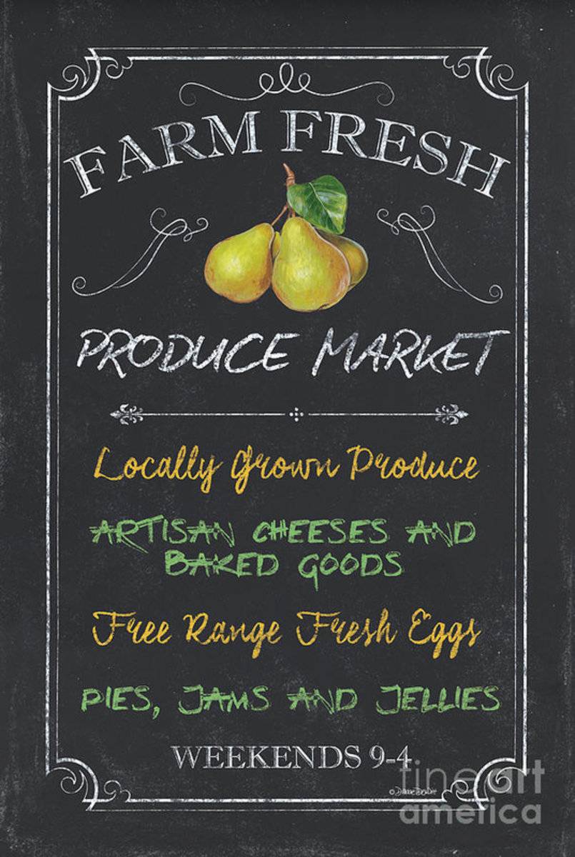 Farm Fresh Produce - Poster | Canvas Wall Art Print
