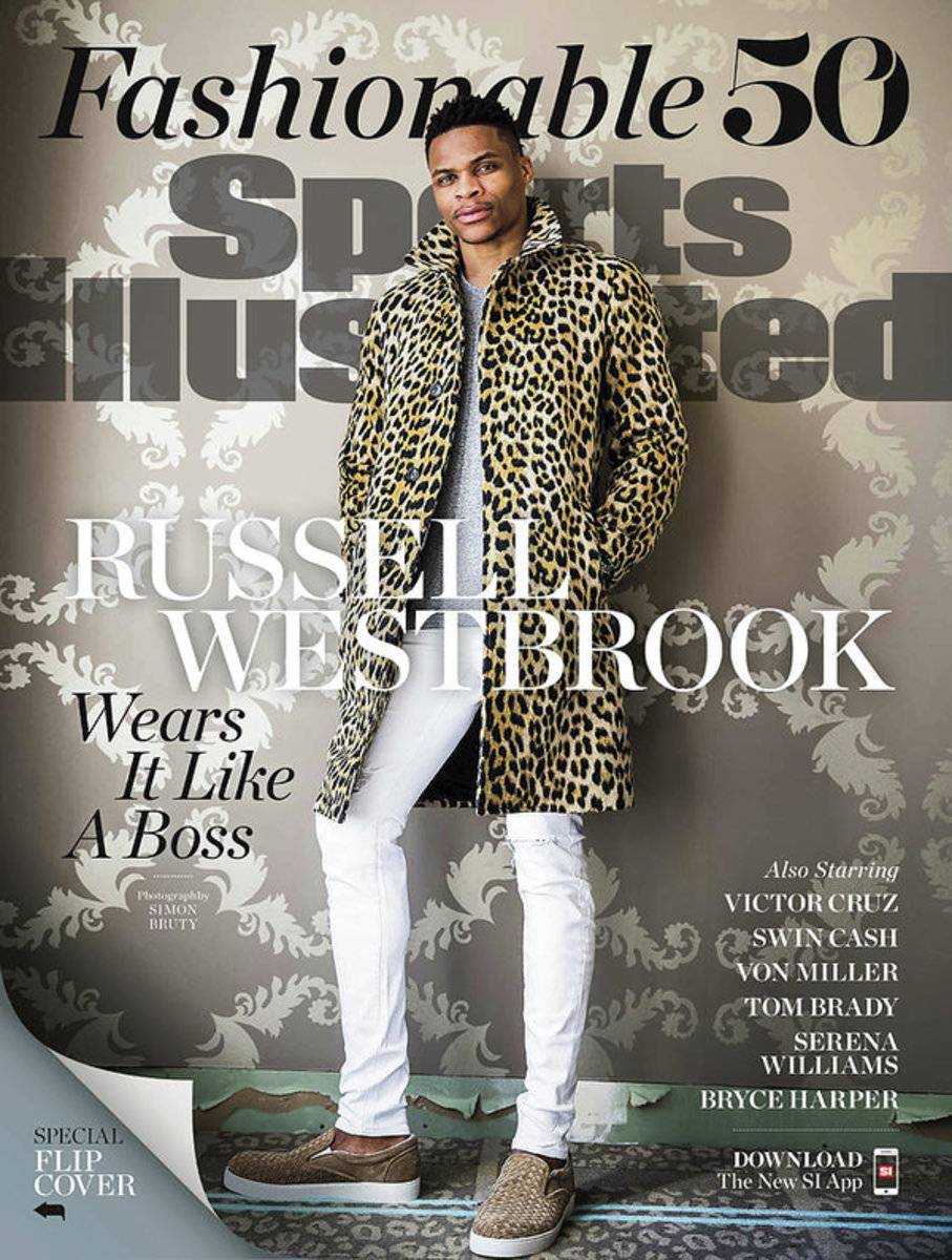 Fashionable 50 Oklahoma City Thunder Guard Russell Westbrook Sports Illustrated Cover - Poster | Canvas Wall Art Print