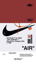 Nike Aj1 X Off-White Wallpaper Òredó - Poster | Canvas Wall Art Print